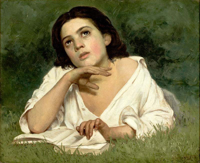 girl with livro dominio